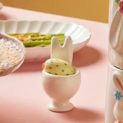 Discount Easter 25 Bunny Egg Cup, 10.5cm, White Bowls