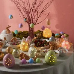 New Easter Ceramic Decorative Trinket, 9cm, Pink Ornaments