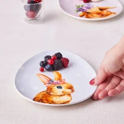 Online Easter 4-Piece Bone China Serveware Set for 4 People, Multi Side Plates