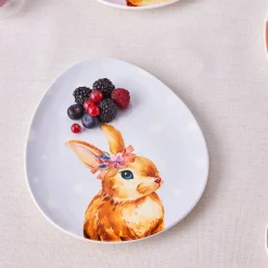 Online Easter 4-Piece Bone China Serveware Set for 4 People, Multi Side Plates