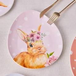 Online Easter 4-Piece Bone China Serveware Set for 4 People, Multi Side Plates