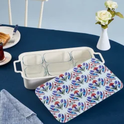 Sale Ebru 8 Piece Breakfast Tableware Set, Multi Storage Containers