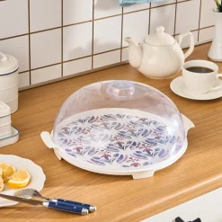 Ebru Cake Dome with Stand, 35cm, Multi Serving Platters