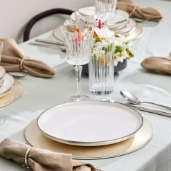 New Eclipse 57-Piece Bone China Dinner Set for 12 People, White Platinum See All Dinner Sets|Bone China Dinner Sets