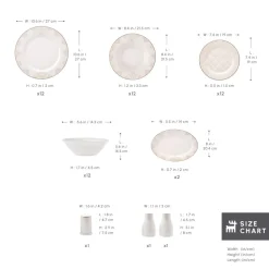 New Elegance Bone China Siena 53-Piece Dinner Set for 12 People, See All Dinner Sets|Bone China Dinner Sets