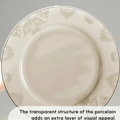 New Elegance Bone China Siena 53-Piece Dinner Set for 12 People, See All Dinner Sets|Bone China Dinner Sets