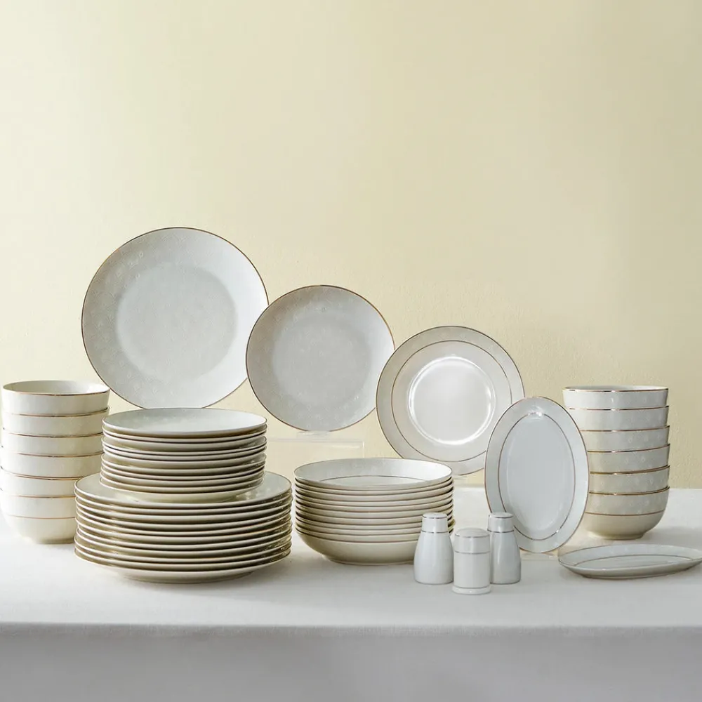 Discount Elegance Bone China Mandarin 53-Piece Dinner Set for 12 People, See All Dinner Sets|Bone China Dinner Sets