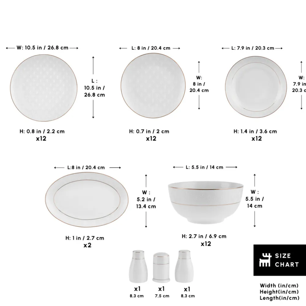Discount Elegance Bone China Mandarin 53-Piece Dinner Set for 12 People, See All Dinner Sets|Bone China Dinner Sets