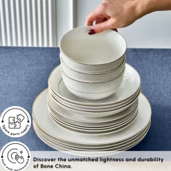 Discount Elegance Bone China Mandarin 53-Piece Dinner Set for 12 People, See All Dinner Sets|Bone China Dinner Sets