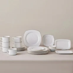 Sale Elegance Bone Padoca 26-Piece Half Square Serveware Set for 6 People, See All Serveware Sets|Porcelain Serveware Sets