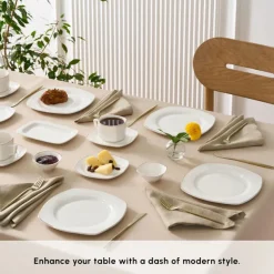 Sale Elegance Bone Padoca 26-Piece Half Square Serveware Set for 6 People, See All Serveware Sets|Porcelain Serveware Sets