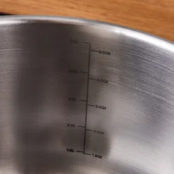 Best Elite Stainless Steel Induction Stock Pot & Lid, 24cm, Silver Pots|Induction Cookware