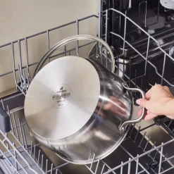 Best Elite Stainless Steel Induction Stock Pot & Lid, 24cm, Silver Pots|Induction Cookware