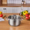 New Elite Stainless Steel Induction Stock Pot & Lid, 20cm, Silver Pots|Induction Cookware