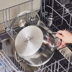 New Elite Stainless Steel Induction Stock Pot & Lid, 20cm, Silver Pots|Induction Cookware