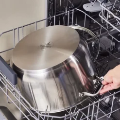 Outlet Elite Stainless Steel Induction Stock Pot & Lid, 30cm, Silver Pots|Induction Cookware