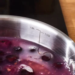 Online Elite Stainless Steel Induction Mini Stock Pot & Lid, 14cm, Silver Pots|Induction Cookware