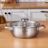 Sale Elite Stainless Steel Induction Shallow Casserole & Lid, 20cm, Silver Pots|Induction Cookware