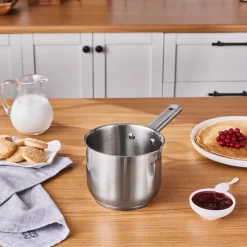 Sale Elite Stainless Steel Induction Milk Pot, 14cm, 1,6L, Silver Pots|Induction Cookware