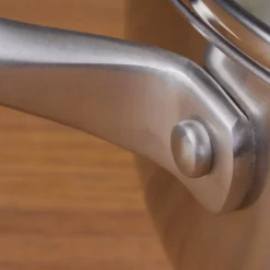 Elite Stainless Steel Induction Shallow Casserole & Lid, 22cm, Silver Pots|Induction Cookware