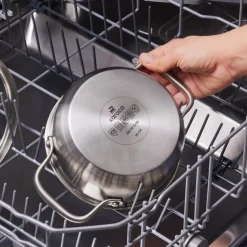 Outlet Elite Stainless Steel Induction Shallow Casserole & Lid 16cm Pots|Induction Cookware