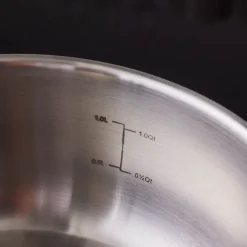 Outlet Elite Stainless Steel Induction Shallow Casserole & Lid, 18cm, Silver Pots|Induction Cookware