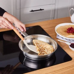 New Elite Stainless Steel Induction Frying Pan, 24cm, Silver Pans|Induction Cookware