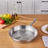Outlet Elite Stainless Steel Induction Frying Pan, 30cm, Silver Pans|Induction Cookware