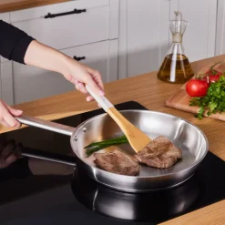 Outlet Elite Stainless Steel Induction Frying Pan, 30cm, Silver Pans|Induction Cookware