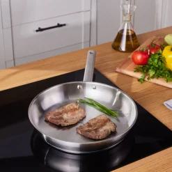 Outlet Elite Stainless Steel Induction Frying Pan, 30cm, Silver Pans|Induction Cookware