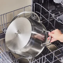 Clearance Elite Stainless Steel Induction Stock Pot & Lid, 26cm, Silver Pots|Induction Cookware