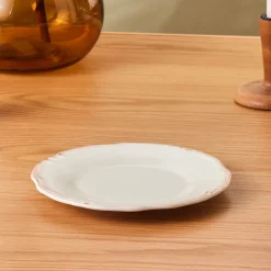 Hot Elizabeth Ceramic Side Plate, 20cm, Ecru Side Plates