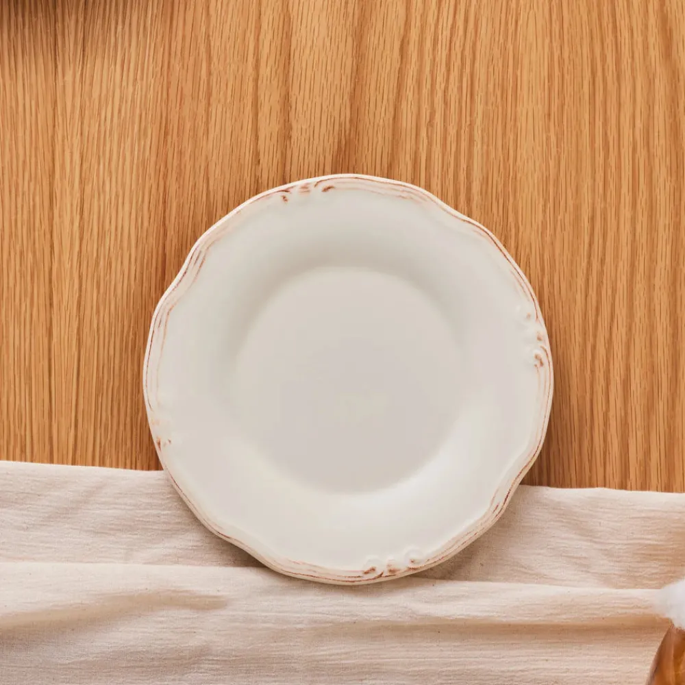 Hot Elizabeth Ceramic Side Plate, 20cm, Ecru Side Plates