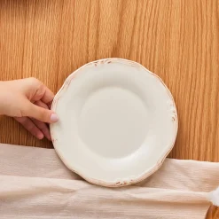 Hot Elizabeth Ceramic Side Plate, 20cm, Ecru Side Plates