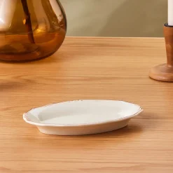 Sale Elizabeth Ceramic Serving Platter, 20cm, Ecru Serving Platters