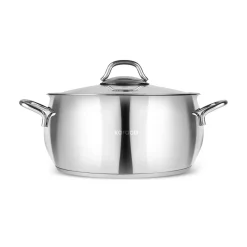 Hot Emirgan Stainless Steel Stockpot with Lid, 24cm, Silver Pots