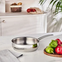 Emirgan Steel Pan, 24cm, Silver Pans