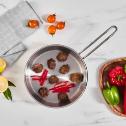 Emirgan Steel Pan, 24cm, Silver Pans