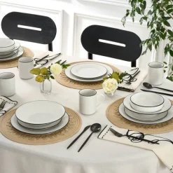 Clearance Emma 30-Piece Porcelain Dinner Set for 6 People, White See All Dinner Sets|Porcelain Dinner Sets
