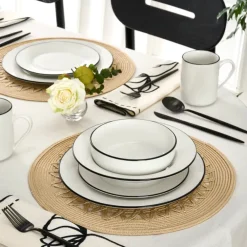 Clearance Emma 30-Piece Porcelain Dinner Set for 6 People, White See All Dinner Sets|Porcelain Dinner Sets