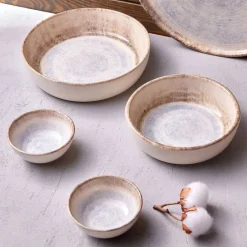 Hot Ephesus Ceramic CerealSoup Bowl, 16cm, White Multi Bowls