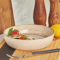 Clearance Ephesus Ceramic Pasta Bowl, 20cm, White Multi Pasta Bowls