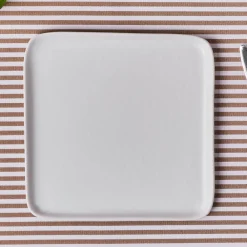 Best Epsilon Porcelain Square Dessert/Side Plate, 22cm, White Side Plates