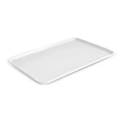 New Epsilon Porcelian Rectangle Serving Platter, 44cm, White Serving Platters
