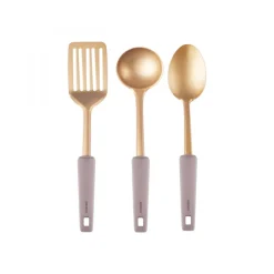 New Eva 5-Piece Kitchen Utensil Set, Antiqued Gold Kitchen Utensils