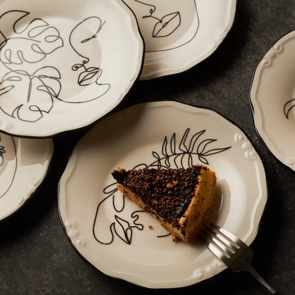 Sale Face Porcelain Serveware Set for 6 People, 21cm, Multi See All Serveware Sets