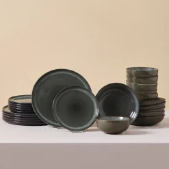 Online Fein 24-Piece Reactive Glaze Dinner Set for 6 People, Multi See All Dinner Sets|Reactive Glaze Dinner Sets