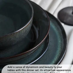 Online Fein 24-Piece Reactive Glaze Dinner Set for 6 People, Multi See All Dinner Sets|Reactive Glaze Dinner Sets