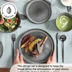 Online Fein 24-Piece Reactive Glaze Dinner Set for 6 People, Multi See All Dinner Sets|Reactive Glaze Dinner Sets