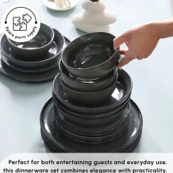 Online Fein 24-Piece Reactive Glaze Dinner Set for 6 People, Multi See All Dinner Sets|Reactive Glaze Dinner Sets